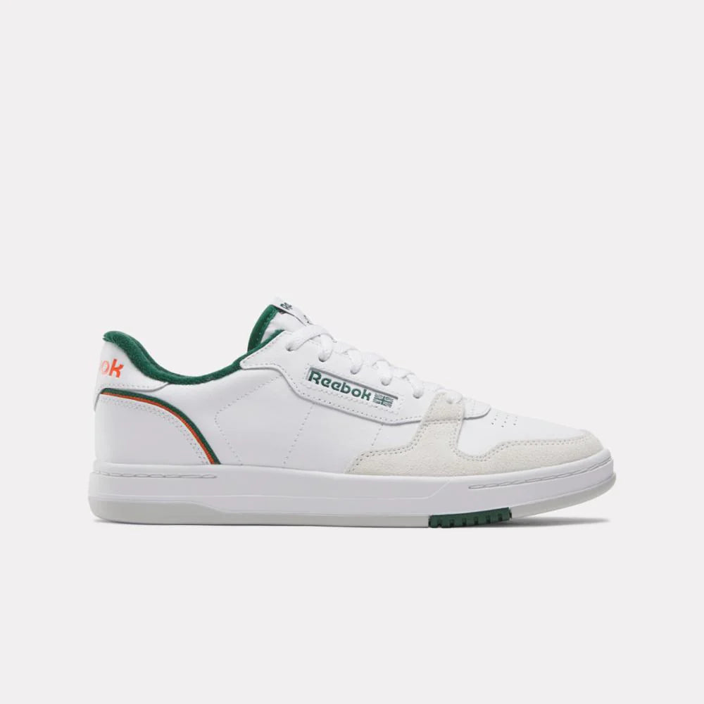 PHASE COURT SHOES WHITE/WHITE/DARK GREEN - HOMME