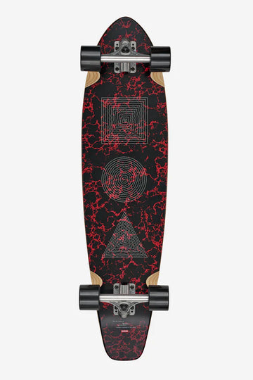 THE ALL-TIME 35 '' LONGBOARD  RED MARBLE STACK