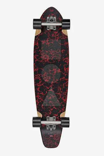 THE ALL-TIME 35 '' LONGBOARD  RED MARBLE STACK