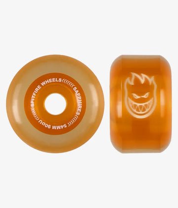 SPITFIRE SAPPHIRES WHEELS 54MM 90A CLEAR ORANGE