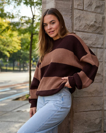 AOP63 BROWN & BROWN STRIPES
