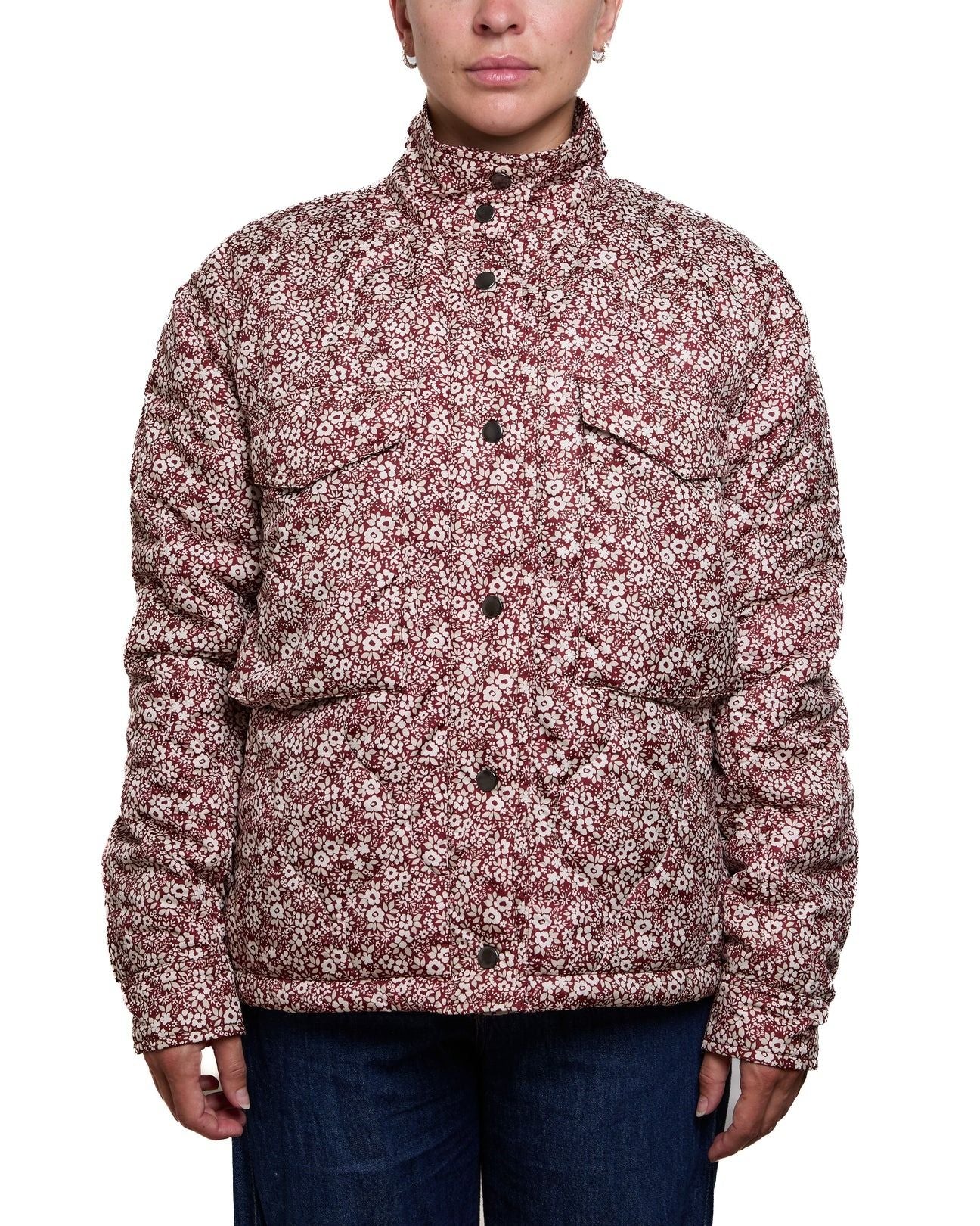 #AOP25 CREAM AND BURGUNDY