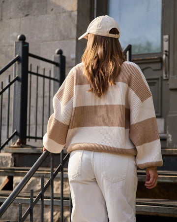AOP64 CREAM & CREAM STRIPES