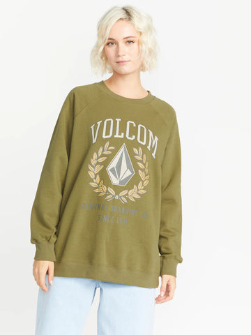 STONE MAGIC BOYFRIEND CREW  SWEATSHIRT-MOSS