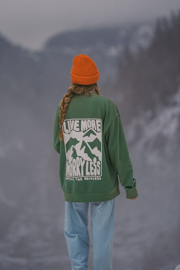 LIVE MORE HOOD CREW NECK