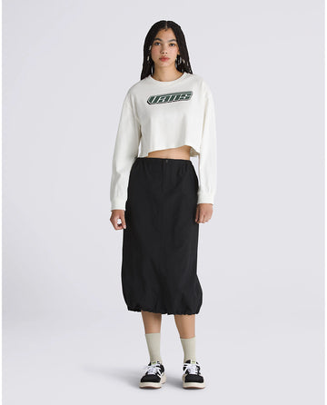RETRO V RELAXED LONG SLEEVE CROP T-SHIRT