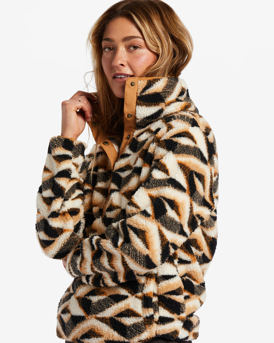 SWITCHBACK MOCK NECK FLEECE