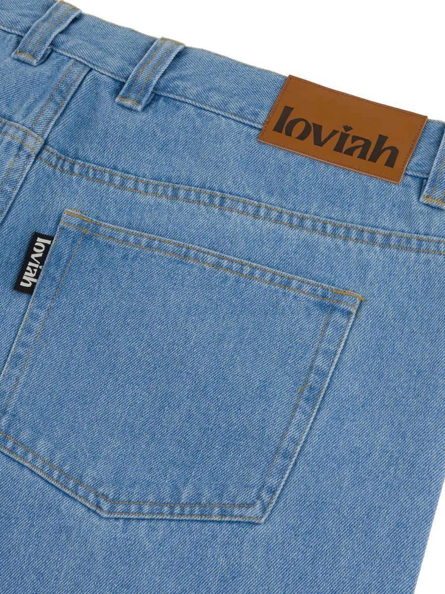 5 POCKET DENIM PANTS - LIGHT INDIGO WASH