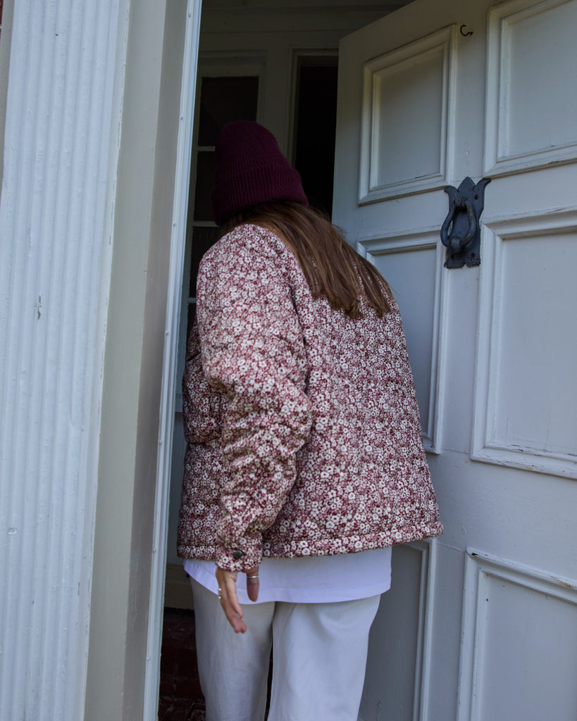 #AOP25 CREAM AND BURGUNDY